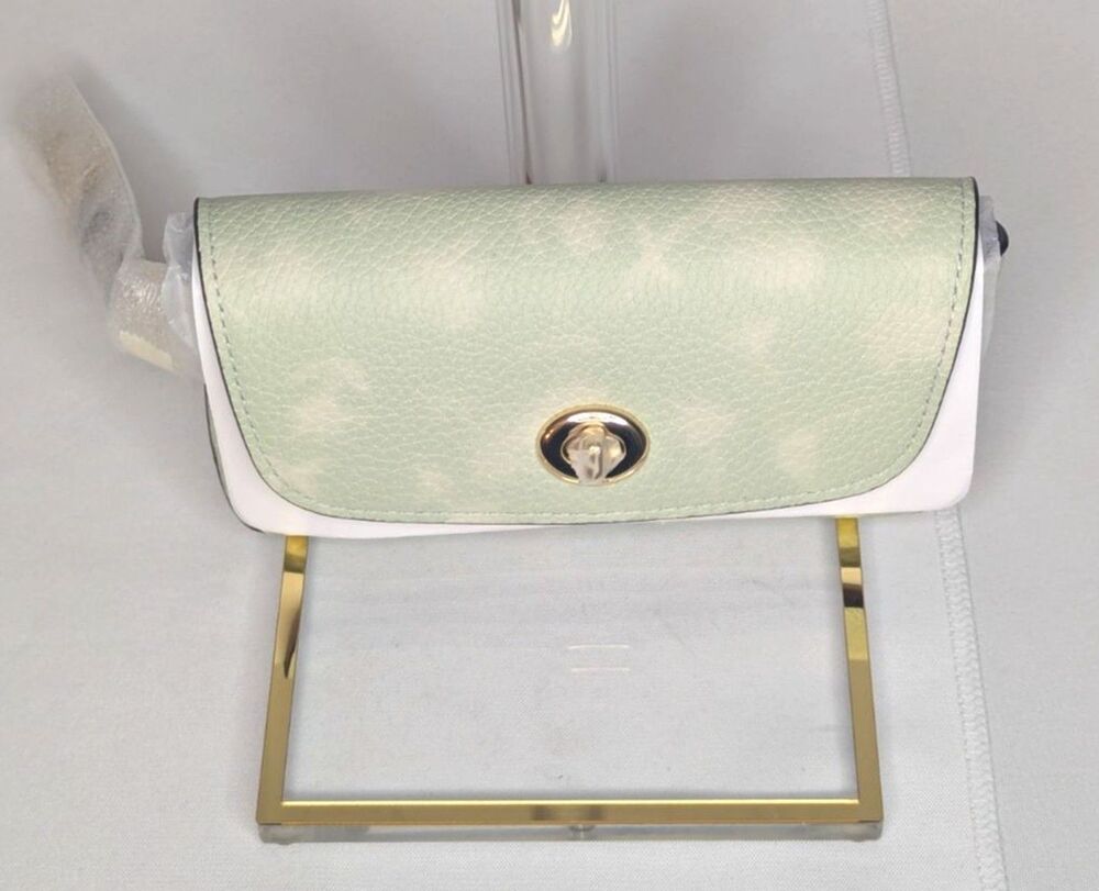 Coach Sunglass/Eyeglass Case - Pale Green/Gold, NWT